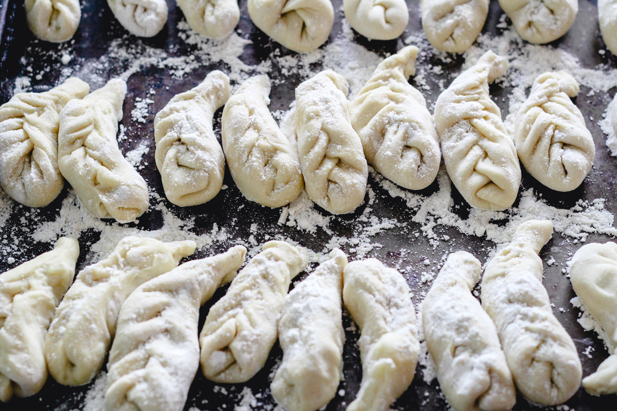 overhead image of culurgiones