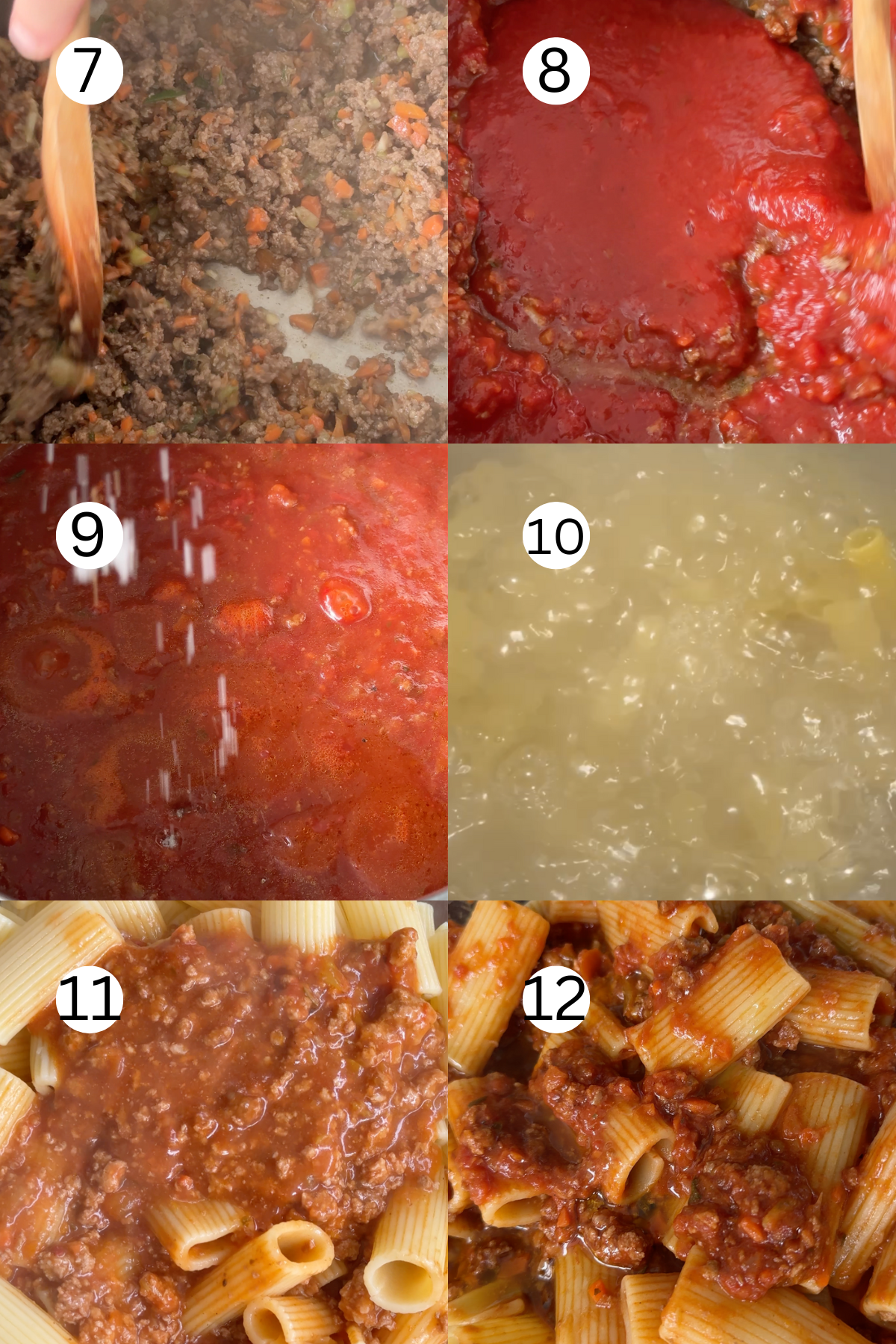 step by step of bolognese sauce recipe