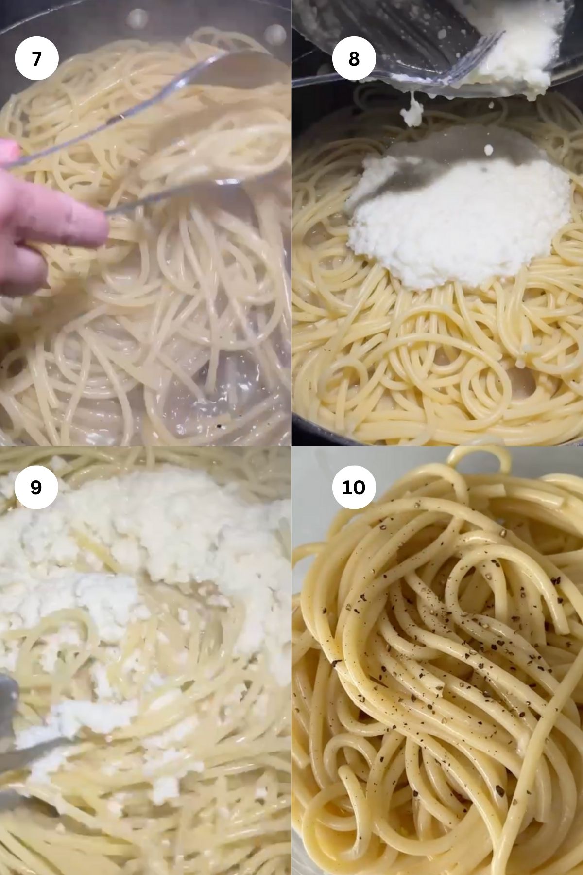 Cacio e Pepe Step by Step.