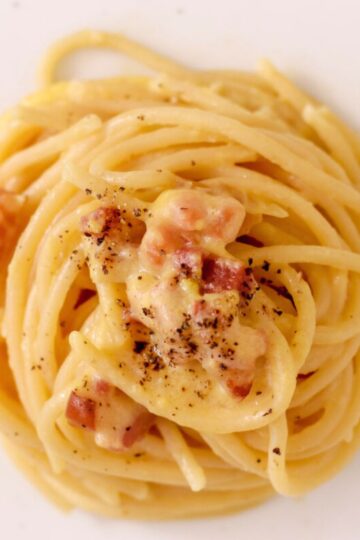 Carbonara closeup.