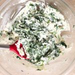 Homemade ravioli filling.