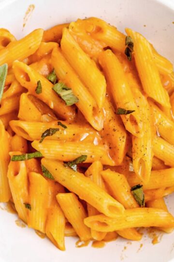 Pumpkin pasta recipe.
