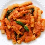 Roasted tomato pasta sauce.