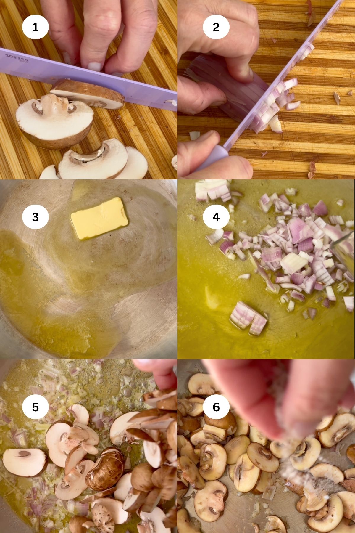 collage of images to make chicken with pasta. 