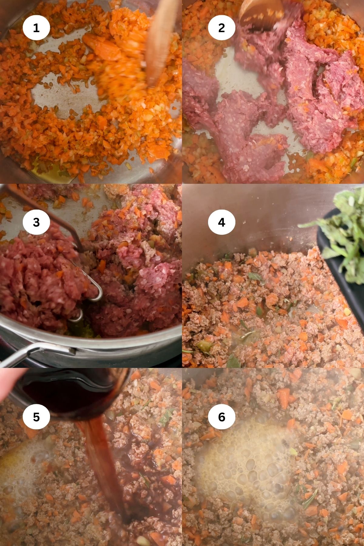 Pici bolognese step by step