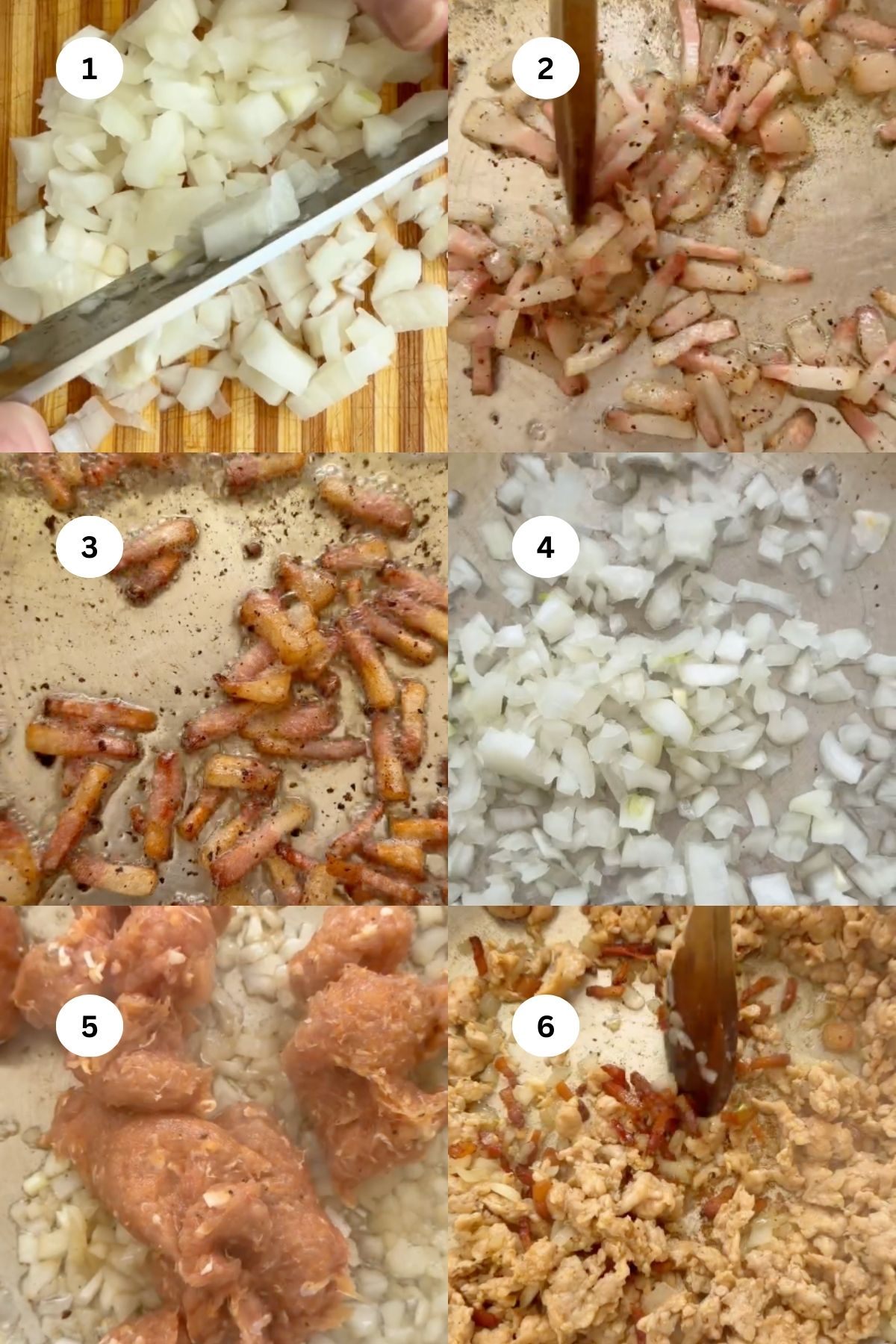Pasta zozzona step by step.